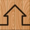 vector wooden house symbol
