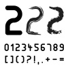vector original font numbers - easy apply any stroke