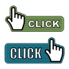 vector striped hand cursor labels
