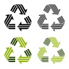 vector striped recycle symbols