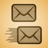 vector striped e-mail envelope icon