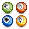 vector stylish round glossy buttons