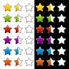 vector whole half and blank rating stars