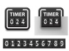 vector countdown square mechanical timer
