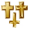 vector massive golden christian crosses