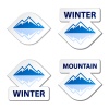 vector winter blue mountain stickers