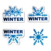 vector winter snowflake promotion stickers