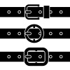vector buckle belt black symbols