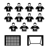 vector football team black symbols