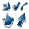 vector 3d symbols human checkmark phone cursor