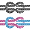 vector climbing rope knot symbols