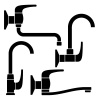 vector water tap black symbols