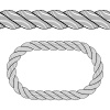 vector seamless black rope symbol
