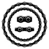 vector bicycle chain seamless silhouettes