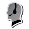 vector call center person silhouette