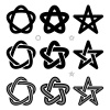 vector medieval Occult signs