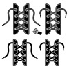 vector shoe lace symbols