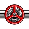 vector red industrial valve