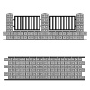 vector black ornate brick wall