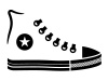 vector sneaker canvas shoe black icon