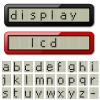 vector LCD display pixel font - lowercase characters