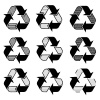 vector ornate recycle symbols