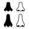 vector human nose symbols