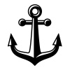 vector anchor black symbol