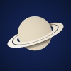 vector paper planet saturn icon