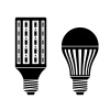 vector LED energy saving lamp bulb symbols