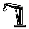 vector hydraulic hand crane symbol