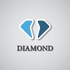 vector abstract stylized diamond icon