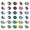 vector abstract 3D square icons