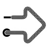 vector shoe lace arrow symbol