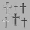 vector stone carved christian crosses