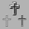 vector 3D stone carved christian crosses
