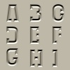vector stone carved alphabet font - part 1