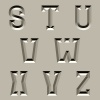 vector stone carved alphabet font - part 3