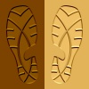 vector shoe imprints mud sand