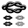 vector unity knot black white symbols