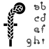 vector shoelace alphabet lower case letters part 1