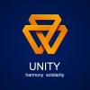 vector unity triangle orange icon