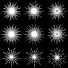 vector starbursts black white symbols