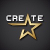 vector create golden star inscription icon