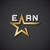 EPS10 vector earn golden star inscription icon