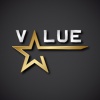 EPS10 vector value golden star inscription icon