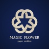 vector abstract magic paper flower eternity emblem