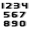 vector speed motion blur font numbers