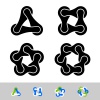 vector teamwork infinity chain icons