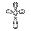 vector christian cross rope symbol